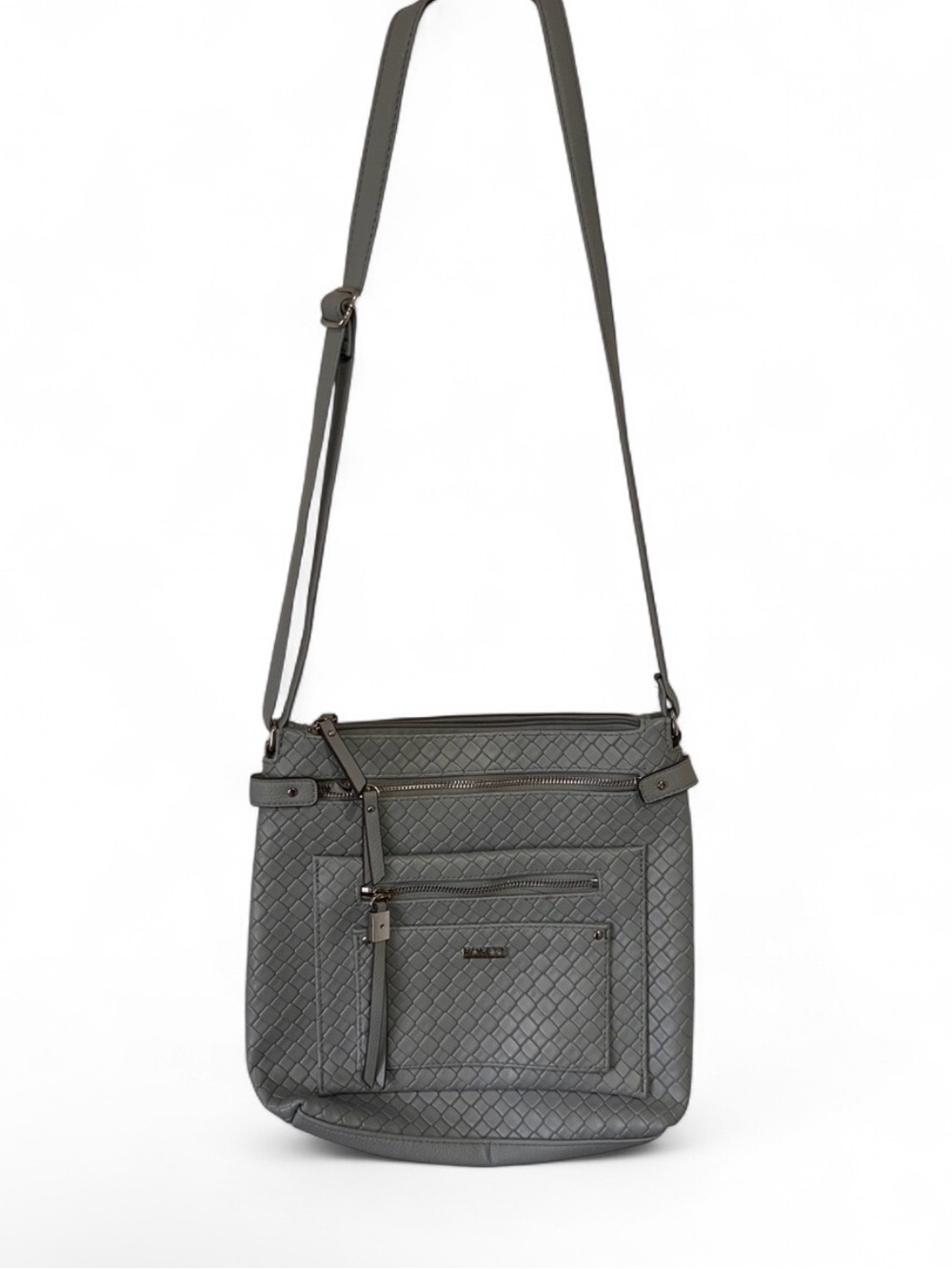 Quilted Crossbody Shoulder Bag in Gray